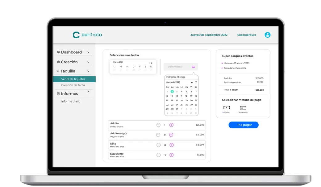Gestor de multieventos Controlo